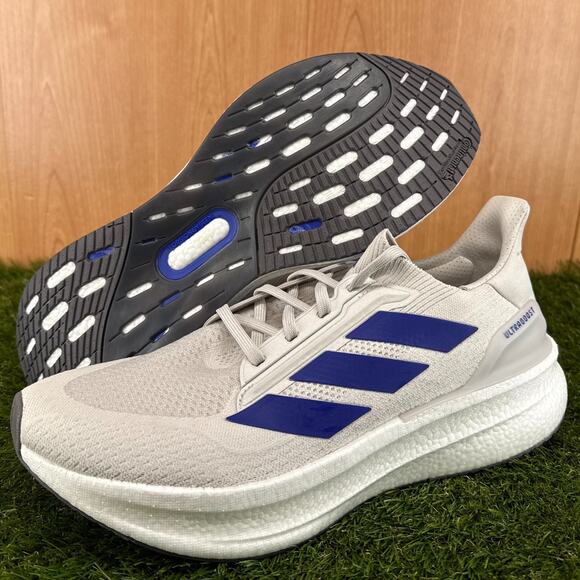 adidas UltraBoost 5X Grey Lucid Blue Running Shoes JS3516 Men\'s Size 12 main image 5